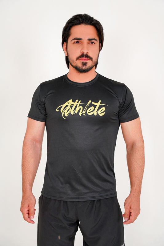 BLACK AND YELLOW ATHLETE TEE