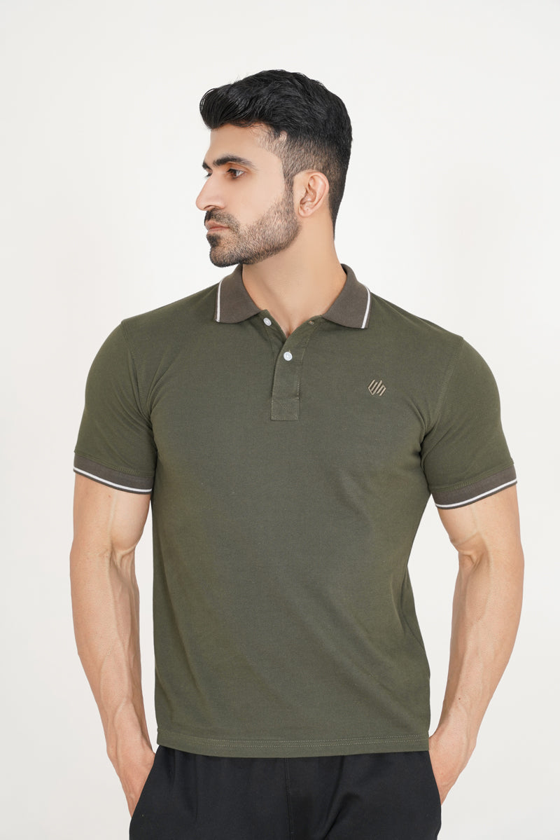 OLIVE GREEN POLO SHIRT