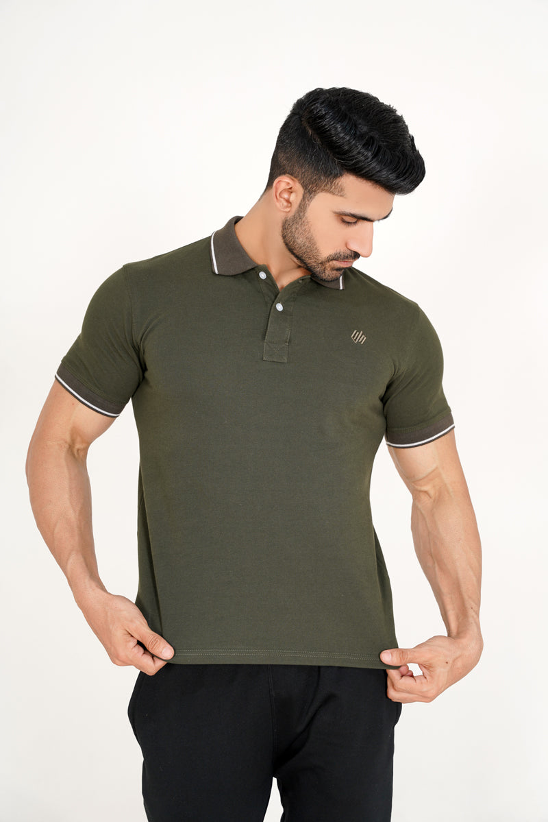OLIVE GREEN POLO SHIRT